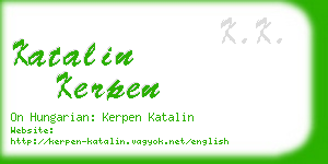 katalin kerpen business card